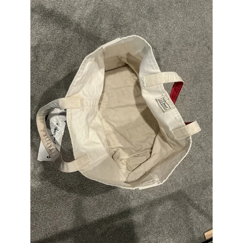 LL Bean Boat & Tote Hand Print Design Canvas Bag Finger Paint 23